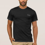 Trendy Monogram Initial Name Template Mens Modern T-Shirt<br><div class="desc">Personalized Monogram Initial Letter Name Template Elegant Trendy Men's Black Bella Canvas Short Sleeve T-Shirt.</div>