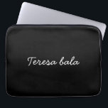 Trendy Monogram Modern Black Script Name Style Laptop Sleeve<br><div class="desc">Add a sleek personal touch with this trendy monogram design in modern black script. Perfect for customization with any name or initials,  this minimalist style is ideal for gifting or everyday use. A chic,  stylish,  and professional personalization for anyone who loves a clean modern look.</div>