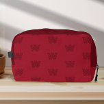 Trendy monogram, simple modern red monogrammed dopp kit<br><div class="desc">Elevate your travel and fitness essentials with the "Trendy Monogram" Dopp Kit Bag from PixeliaDesigns, where vibrant red meets personalized elegance. This modern and simple dopp kit, featuring a plain design accentuated by a patterned monogram in a trendy, up-to-date font, is your perfect companion for dance, travel, sports, and exercise...</div>