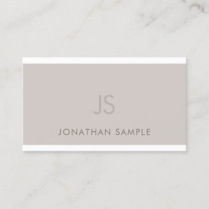 Trendy Monogrammed Sleek Graphic Design Modern Business Card