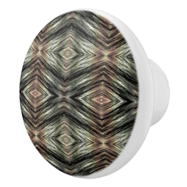 Trendy Mosaic Native American Indian Tribe Pattern Ceramic Knob (Right)