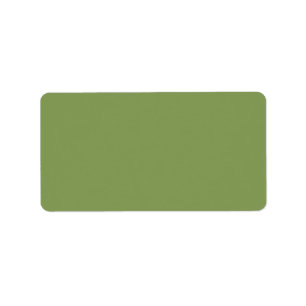 Trendy Moss Green Background Colour Customize this Label