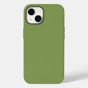Trendy Moss Green Background Colour this Case-Mate iPhone 14 Case
