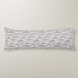 Trendy Moustache Pattern Body Pillow