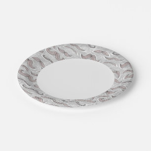 Trendy Moustache Pattern Paper Plate