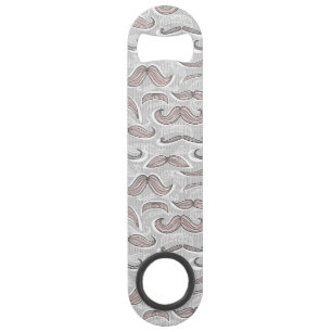Trendy Moustache Pattern Speed Bottle Opener