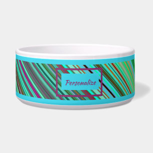 Trendy Multi-Colour Diagonal Stripe Pattern Cat Do
