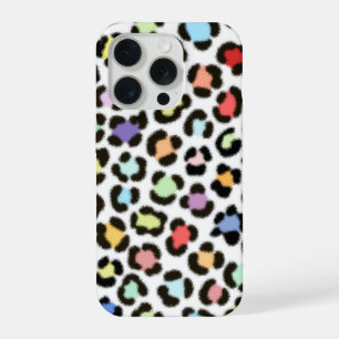 Trendy Multicolored Leopard Fur Effect Pattern iPhone 15 Pro Case