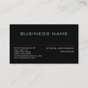 Trendy Multiple Colour Rich Black Business Card