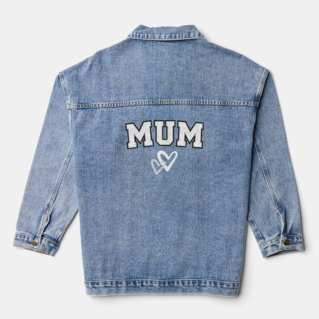 Trendy MUM Denim Jacket, Mother’s Day gift  Denim Jacket (Back)