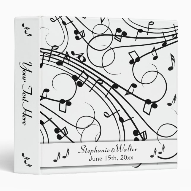 Trendy Music Design Binder (Front/Spine)