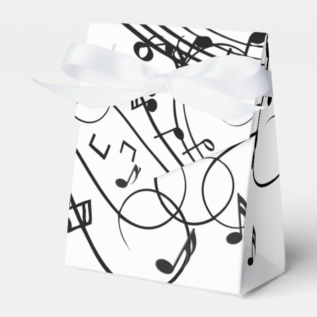 Trendy Music Design Favor Box (Front Side)