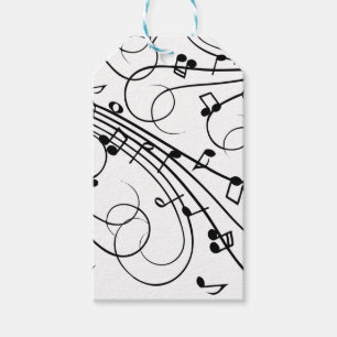 Trendy Music Design Gift Tags