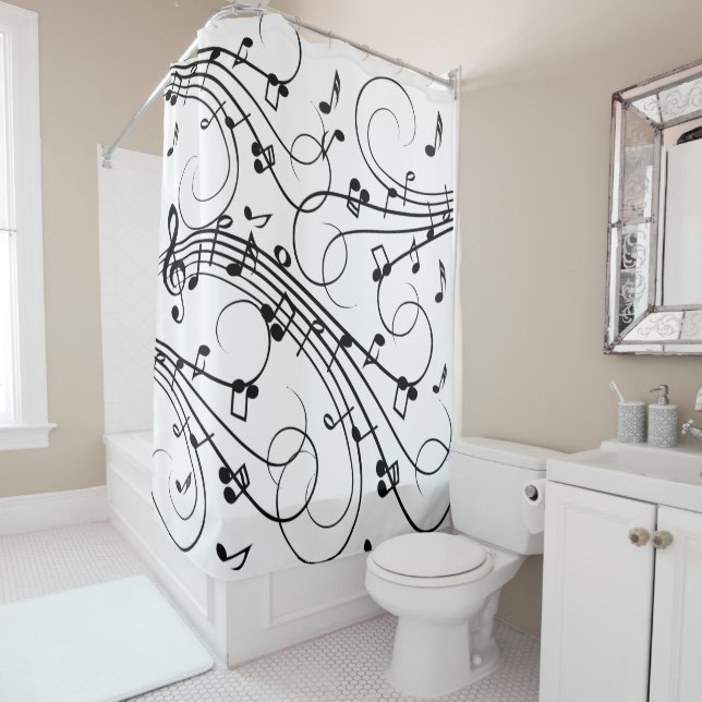 Trendy Music Design Shower Curtain (In Situ)