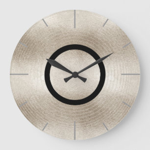 Trendy Music Platinum Record Disc Large Clock