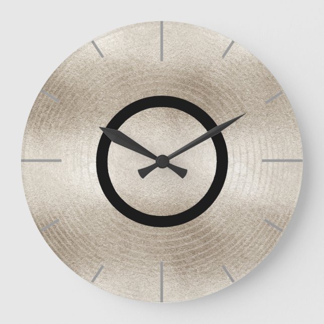 Trendy Music Platinum Record Disk Large Clock (Front)