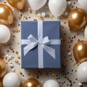Trendy Natural Blue Wrapping Paper Roll