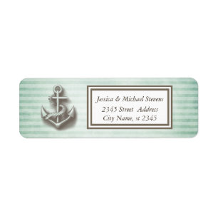 Trendy nautical anchor vintage narrow stripes