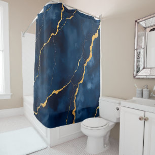 Trendy Navy Blue Gold Marble Collection