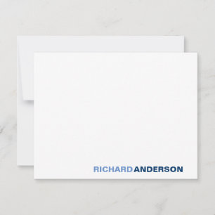 Trendy Navy Blue Modern Bold Font For Him Name Card