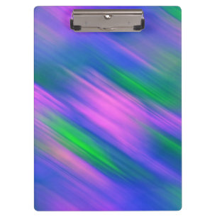 Trendy Neon Bright Blue green pink Abstract Clipboard