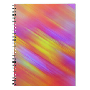 Trendy Neon Bright Red Pink Yellow Abstract  Notebook