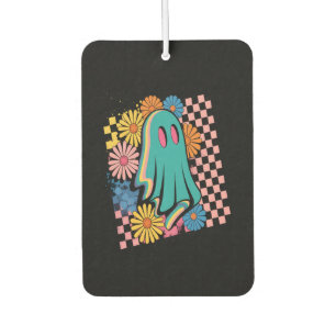 Trendy Neon Floral Ghost Halloween Air Freshener