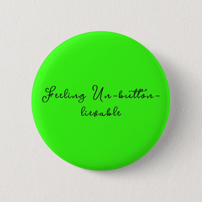 Trendy Neon Green Personalized Circle  2 Inch Round Button (Front)