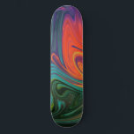 Trendy neon orange red blue yellow green Abstract Skateboard<br><div class="desc">Trendy Bright Neon orange red blue green yellow Abstract Pattern</div>
