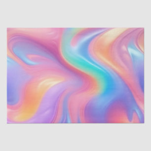 Trendy neon Pink Blue green abstract waves  Tissue Paper