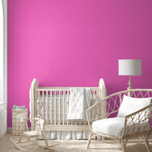 Trendy Neon Pink Solid Colour Elegant Wallpaper