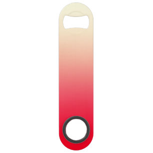 Trendy Neon Red to Vintage White Ombre Gradient Speed Bottle Opener