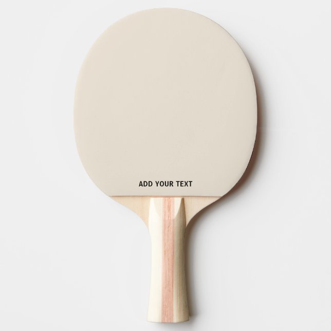 Trendy Oatmeal Beige - Custom Ping Pong Paddle (Front)