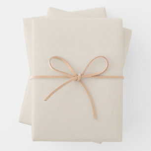 Trendy Oatmeal Beige - Wrapping Paper Sheets Set