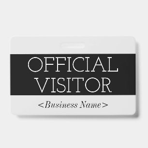 Trendy "OFFICIAL VISITOR" Badge