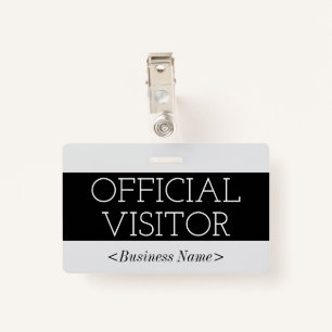 Trendy "OFFICIAL VISITOR" Badge