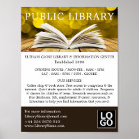 Trendy Open Book, Library Advertising
