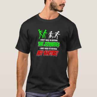 Trendy Outrun The Zombie Halloween Humour Premium  T-Shirt