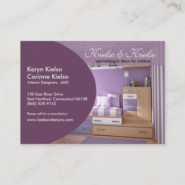 Trendy Ovale Profile Business Card (Front)
