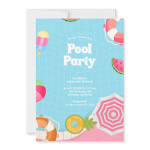 Trendy Palm Springs Pool Party Birthday 