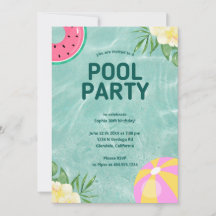 Trendy Palm Springs Pool Party Birthday 