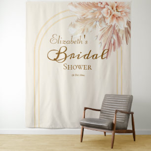 Trendy pampas grass Luxury pastel Bridal shower Tapestry