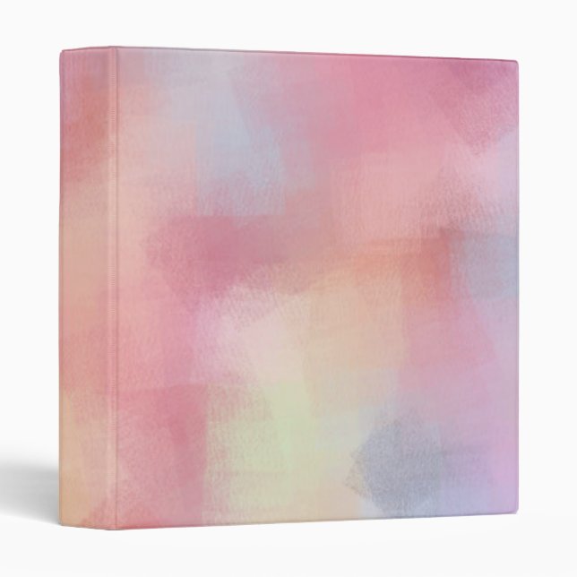 Trendy Pastel Colours Yellow Blue Purple Green Red Binder (Front/Spine)