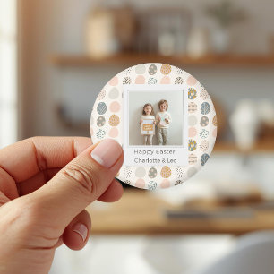 Trendy Pastel Easter Photo Magnet Personalized
