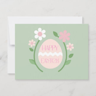 Trendy pastel easter postcard