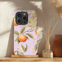 Trendy Pastel Mauve, Apricot Fruit and Chic Gold