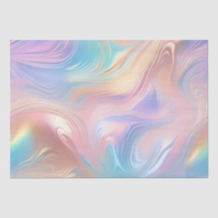 Trendy pastel Pink Blue yellow abstract waves Tissue Paper