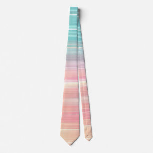 Trendy Pastel Stripe Gradient Colour Pattern Tie