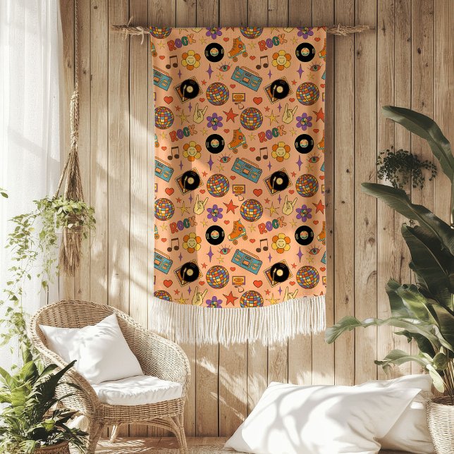 Trendy Pastel Throw Retro Groovy Blanket Design (Trendy Pastel Throw Retro Groovy Blanket Design)