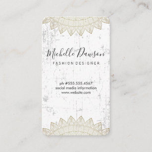 Trendy Patter Distressed Business Card
